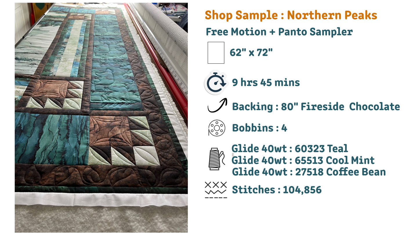 Northern Peaks Quilt 62"x72"